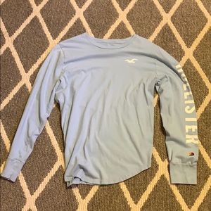 Light blue hollister long sleeve t shirt
